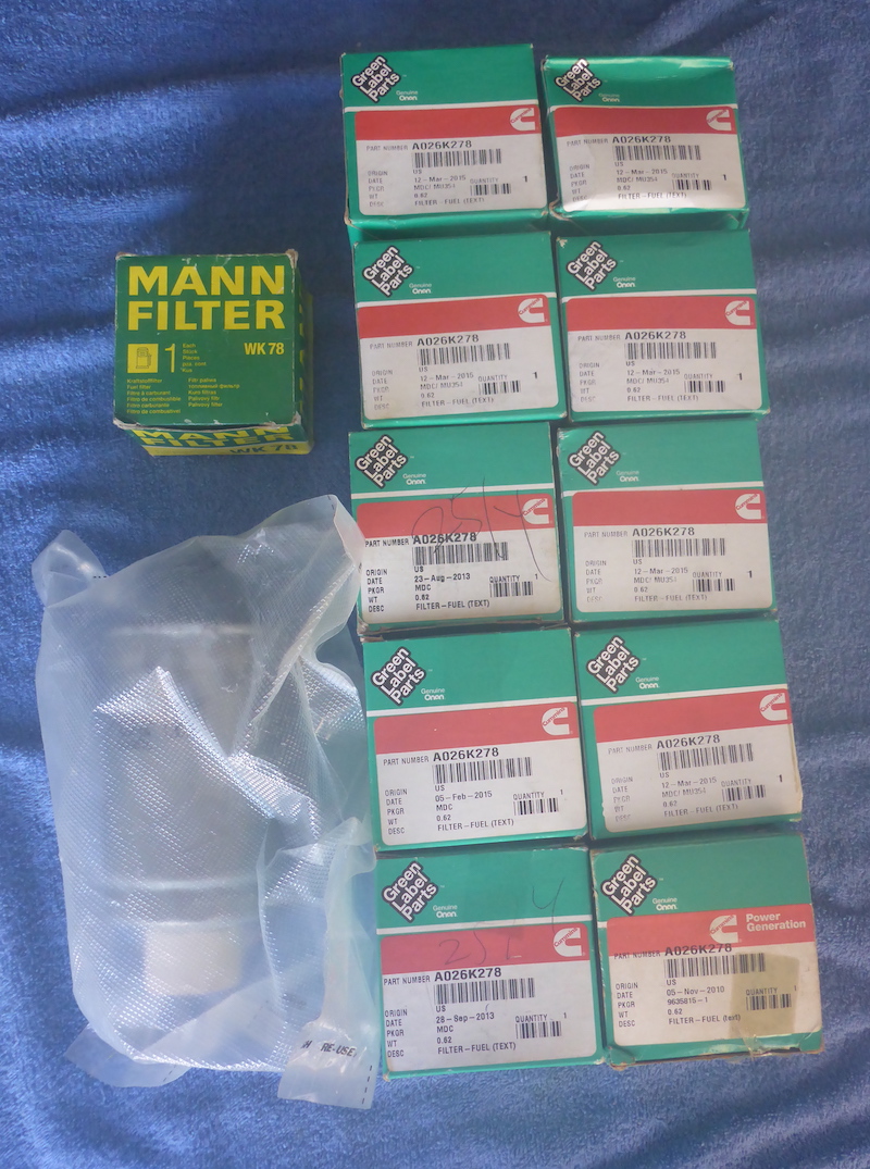  Onan 149 2106 Filter Fuel A026K278 Kubota D1105 for sale SXM Saint Martin Sint Maarten