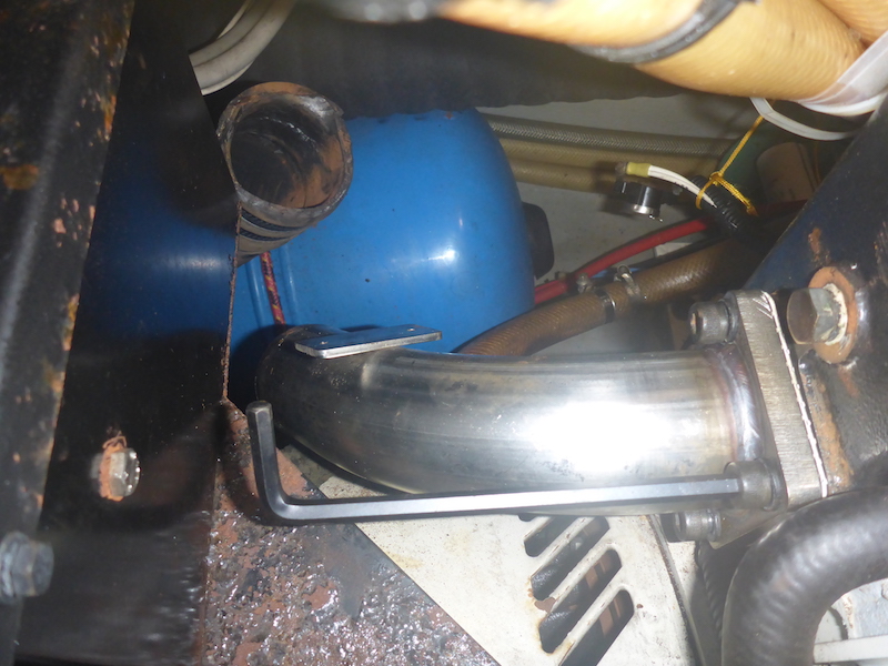  Amel Super Maramu 2000 Genset Onan Exhaust Elbow Replacement 